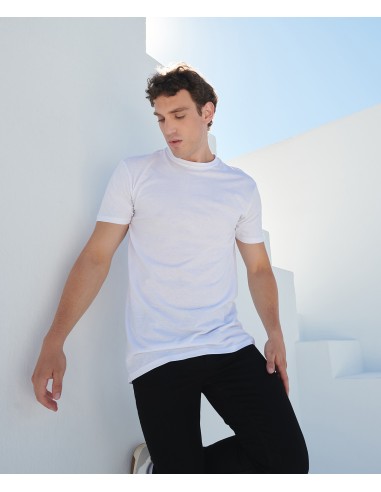 SFC-SF258-Mens Longline T-Shirt With Dipped Hem